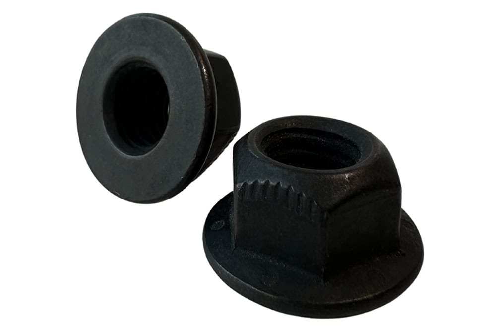 Grade G Hex Flange Prevailing Torque Top Lock Nut - Zinc Phosphate & O ...
